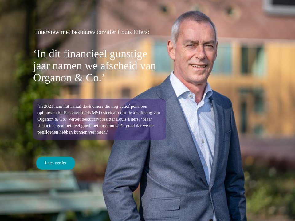 Interview met bestuursvoorzitter Louis Eilers - Verkort jaarverslag 2021